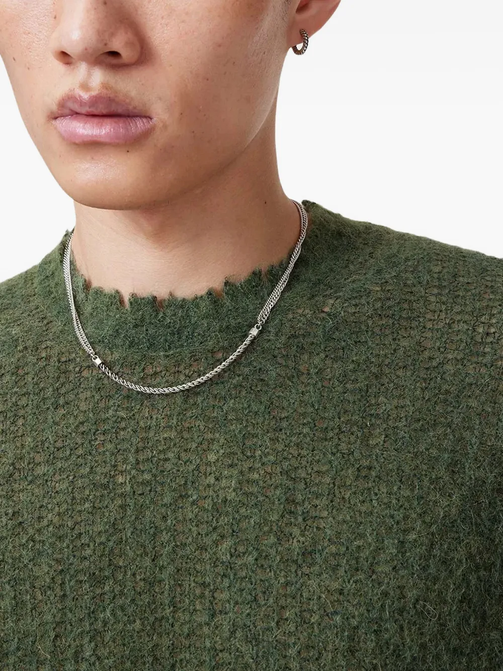 AllSaints Gebreide trui met franje Groen