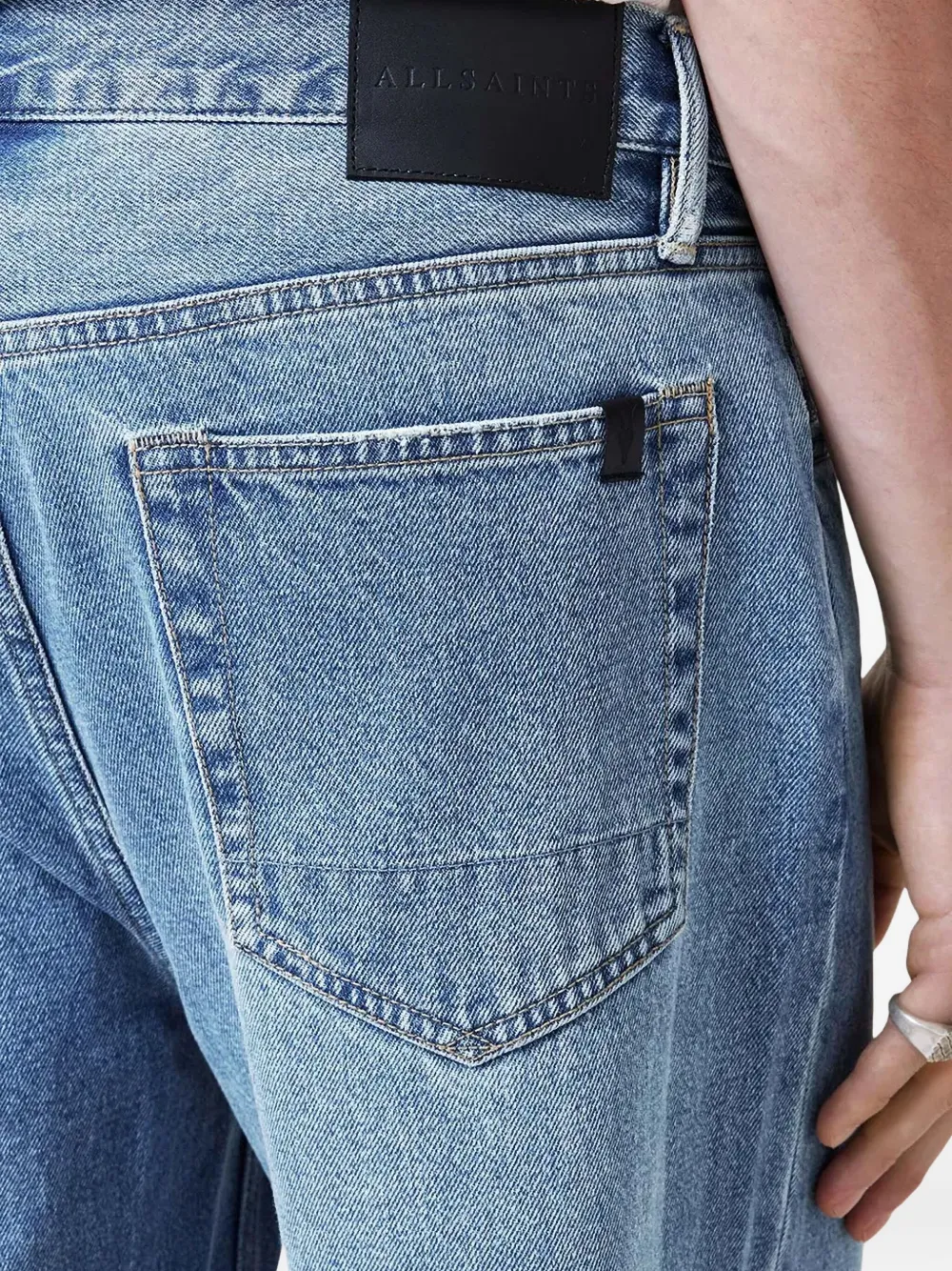 AllSaints Jeans met wijde pijpen Blauw
