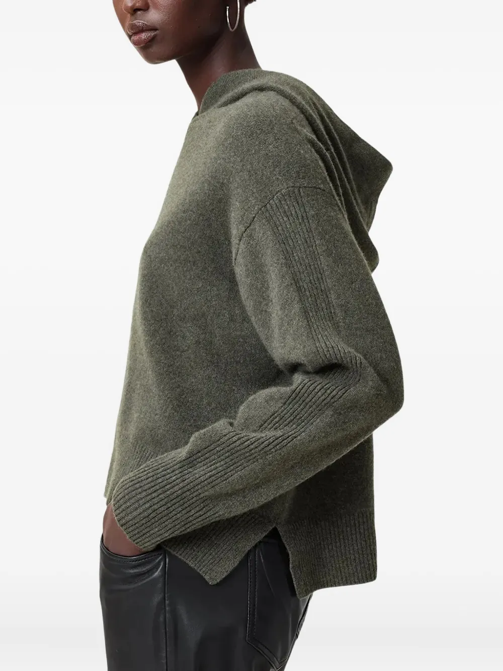AllSaints Trui met capuchon Groen