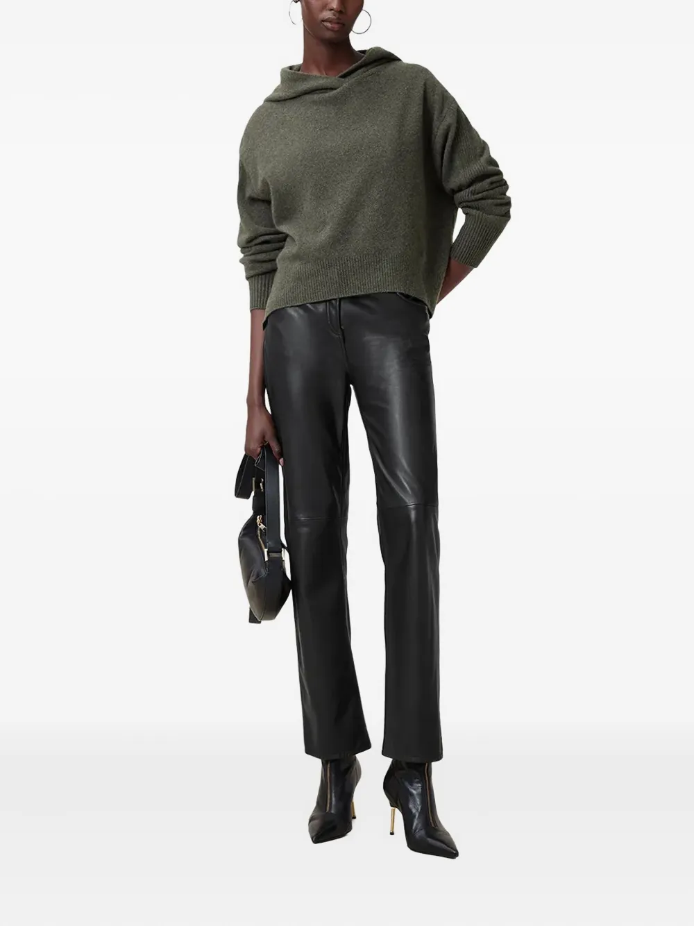 AllSaints Trui met capuchon Groen