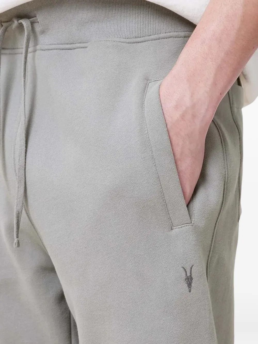 AllSaints Broek met geborduurd logo Grijs