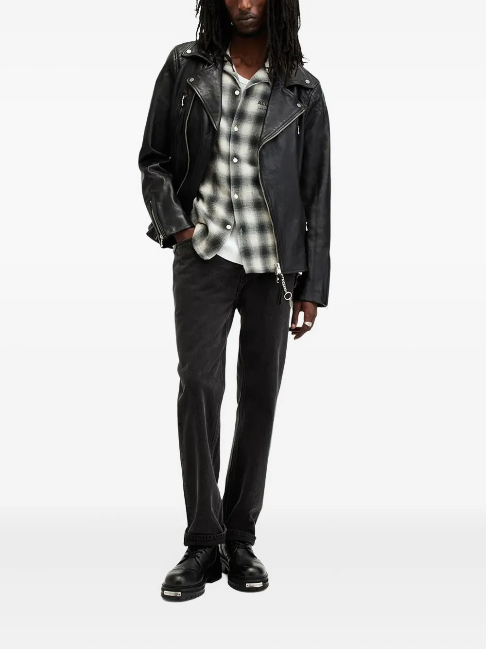 AllSaints Geruit overhemd - Wit