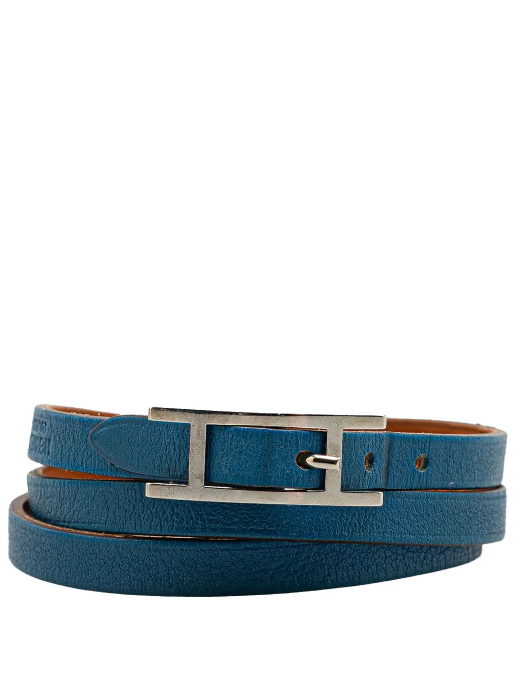 Hermès Pre-Owned 2011 シェーブル アピ トリプルトゥール コスチューム ブレスレット - ブルー Hermès Pre-Owned 2011 シェーブル アピ トリプルトゥール コスチューム ブレスレット - ブルー