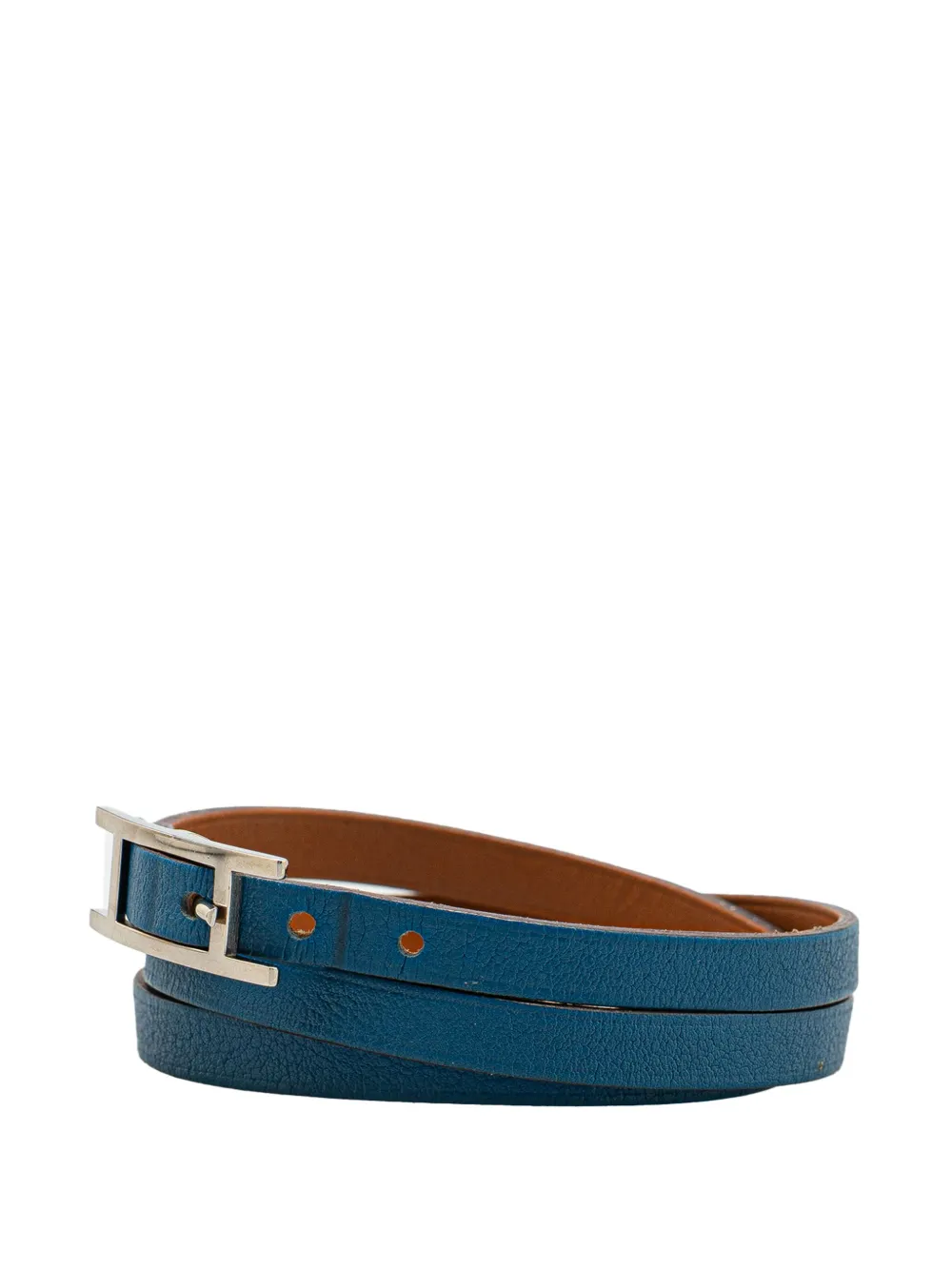 Hermès Pre-Owned 2011 Chevre Hapi Triple Tour Bracelet costume bracelet | Image 2