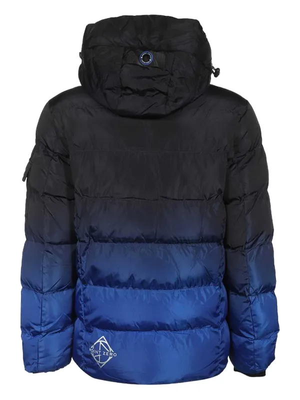 Point Zero Hooded Down Jacket Blue FARFETCH UK