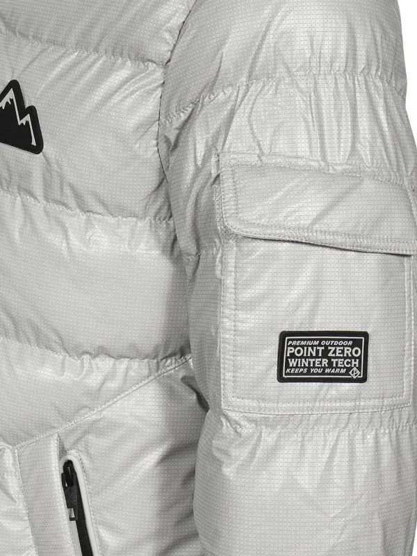 Point Zero Hooded Down Jacket Grey FARFETCH UK