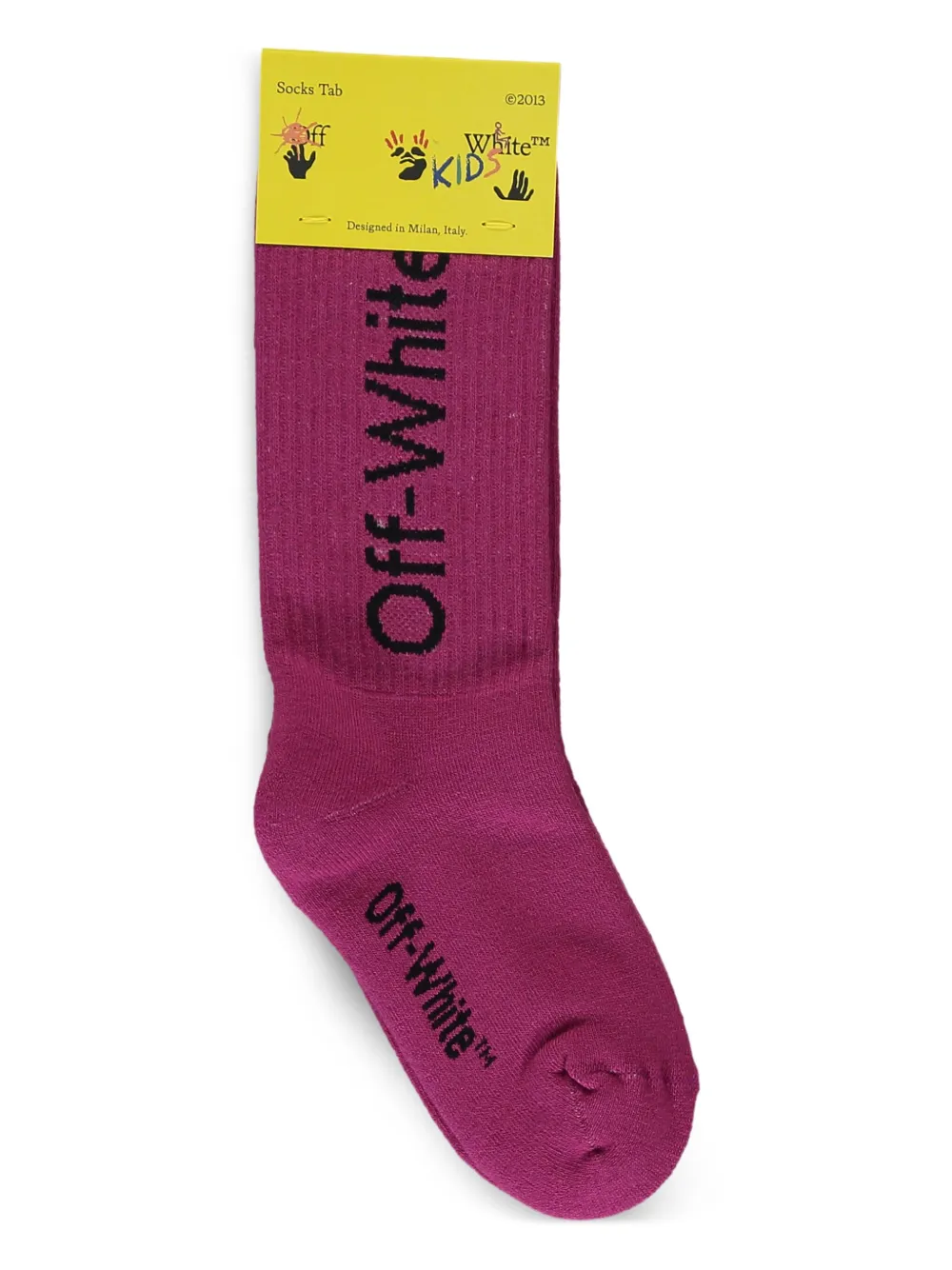 Off-White Kids ロゴ 靴下 - パープル Off-White Kids ロゴ 靴下 - パープル