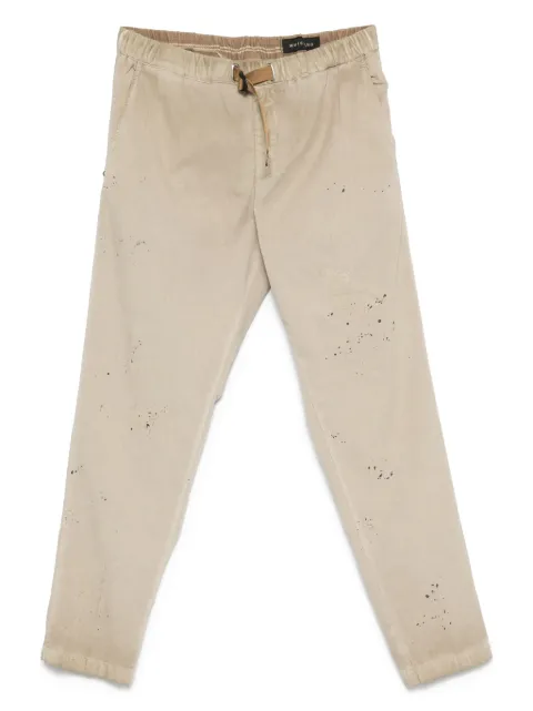 White Sand paint-splatter detailed trousers