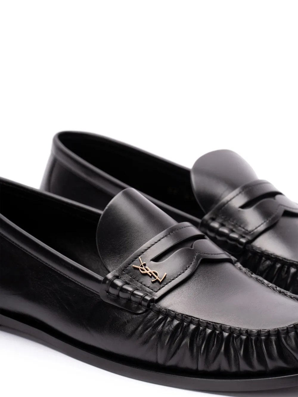 Saint Laurent leather loafers Black