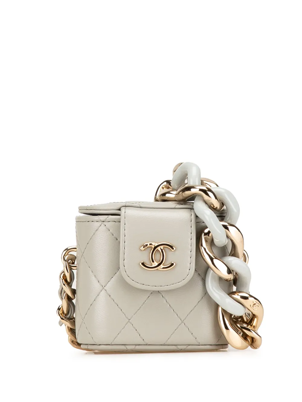 Image 1 of CHANEL Pre-Owned 2021 Mini Lambskin Elegant Chain Vanity Case crossbody bag