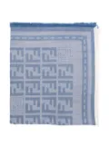 FENDI jacquard-pattern scarf - Blue