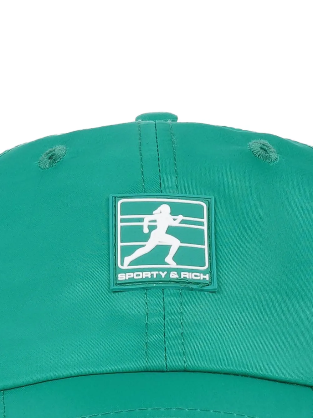 Sporty And Rich Logo-patch Cap In Green