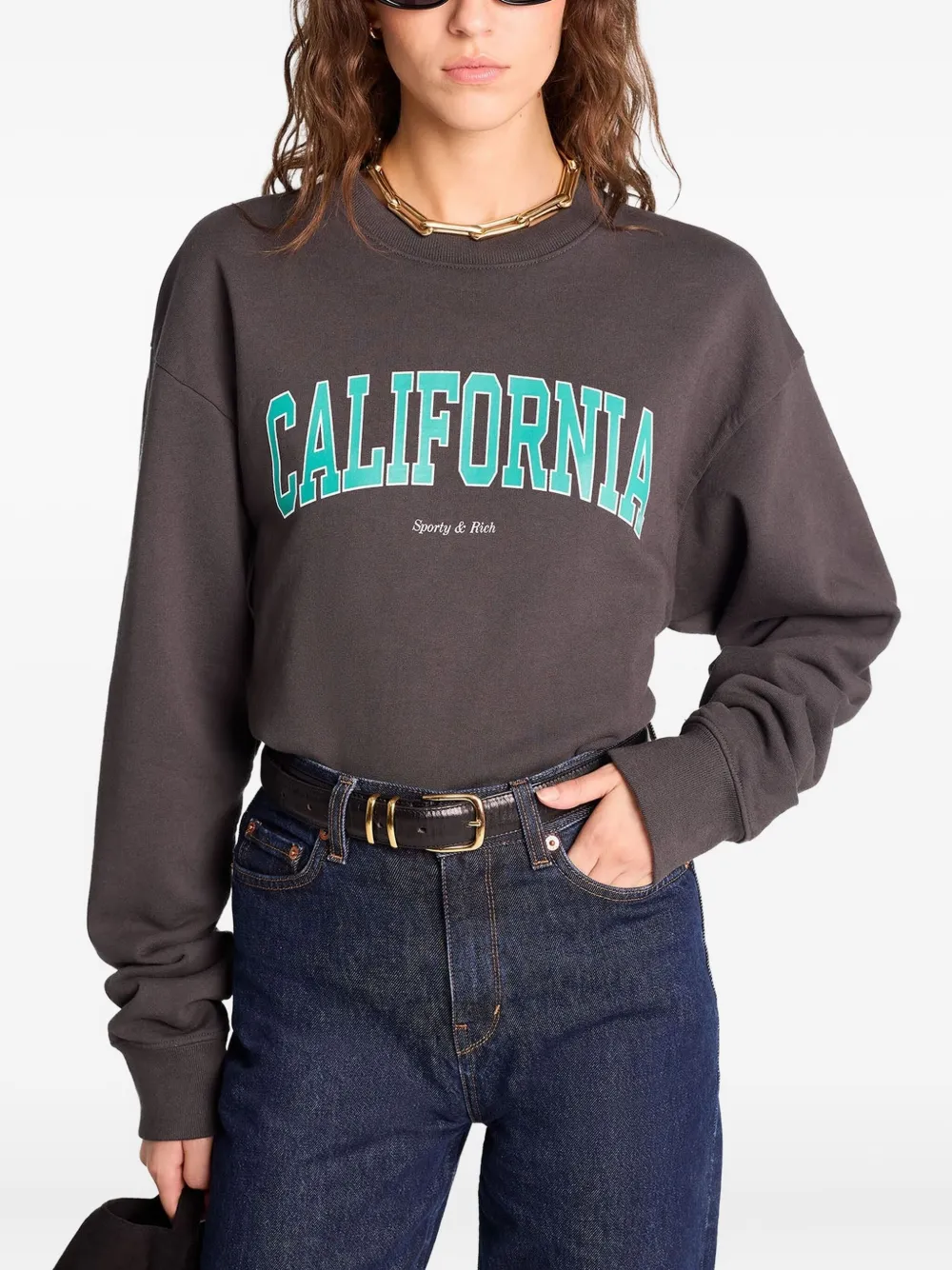 Sporty & Rich California sweater Zwart