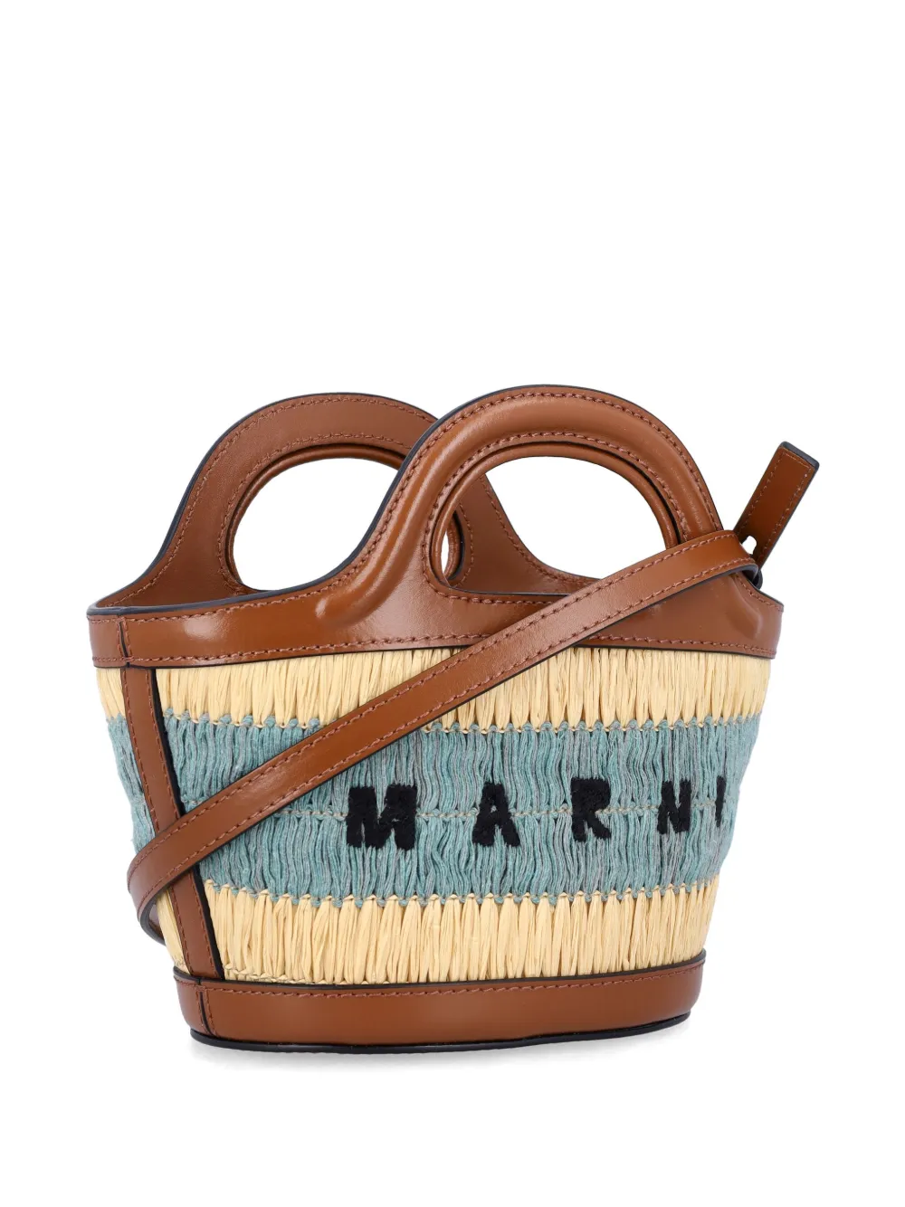 Marni Tropicalia kleine shopper Bruin