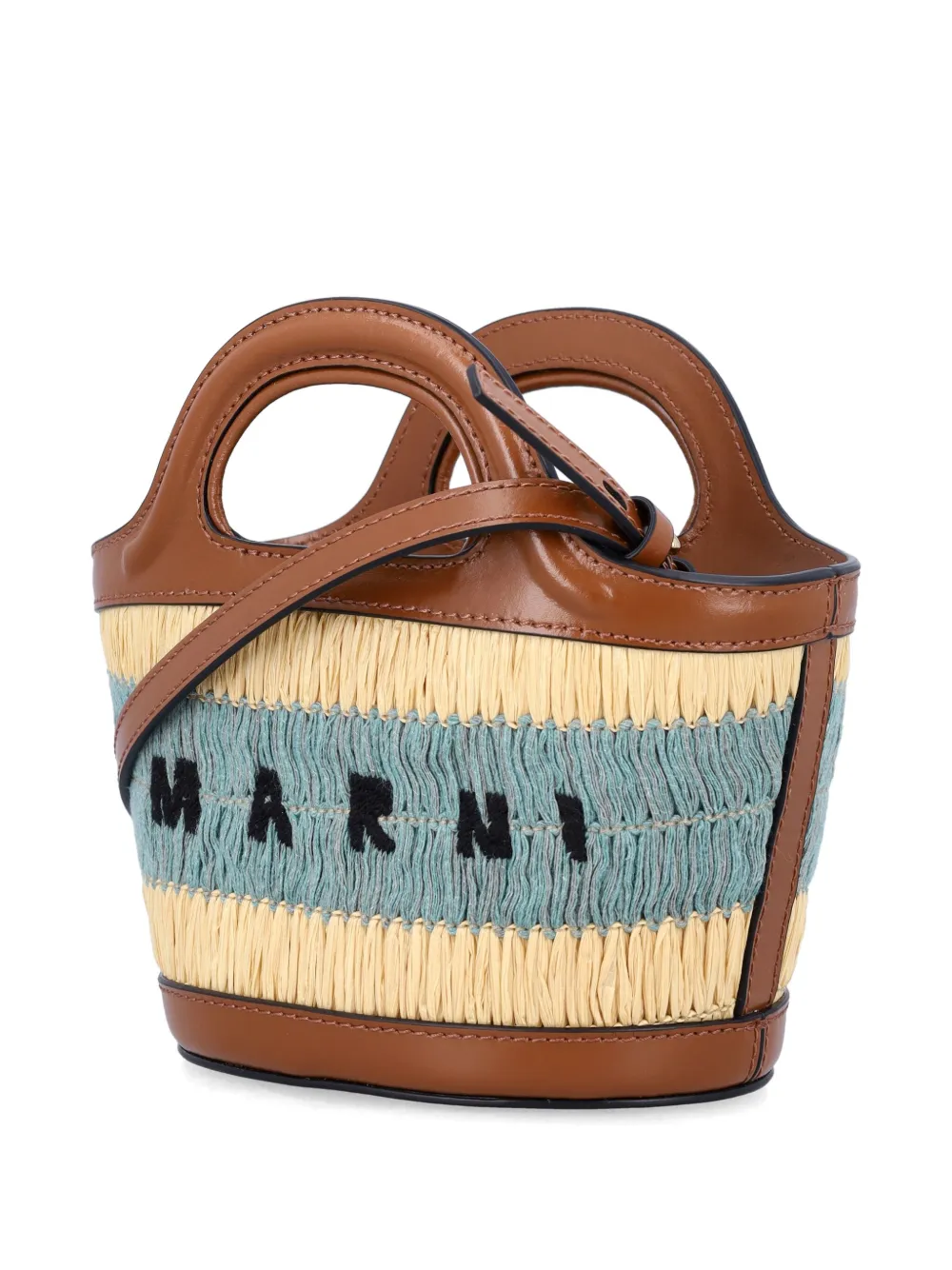 Marni Tropicalia kleine shopper Bruin