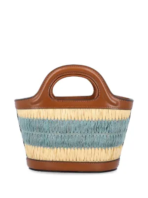 MARNI MINI RIVIERA TOTE BAG【関税・送料込】 関税込【Marni】Mini Riviera Bag☆Brown☆ロゴ レザー バッグ