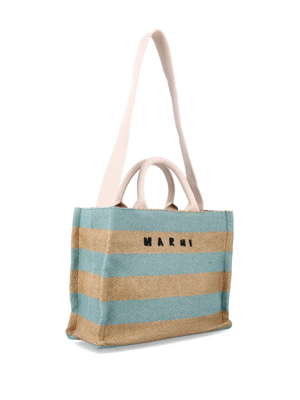 Marni Shopper met logoprint Blauw