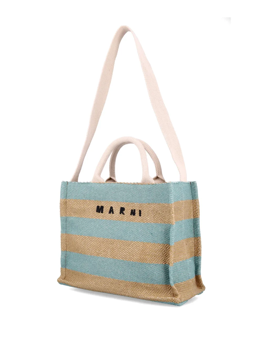 Marni Shopper met logoprint Blauw