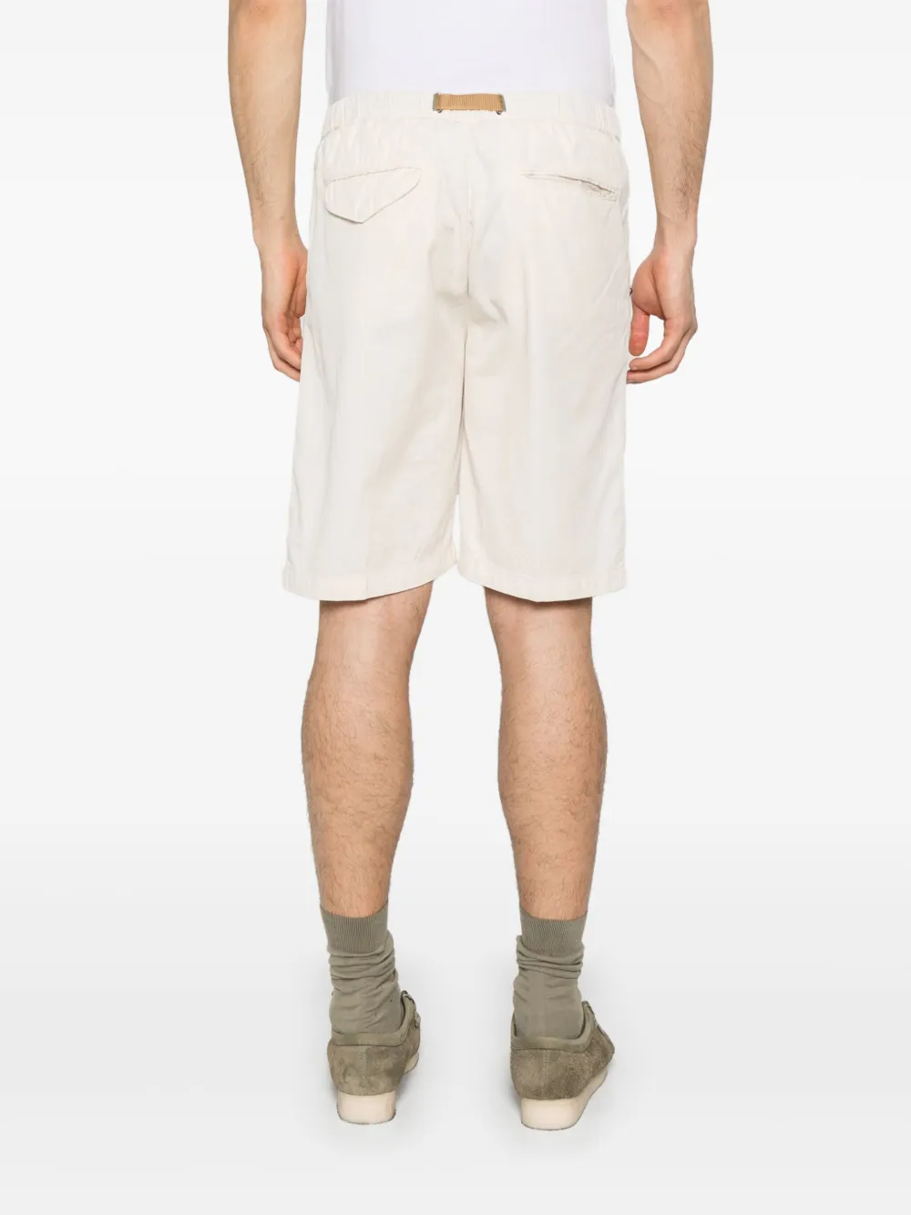 White Sand Shorts met gesp Beige