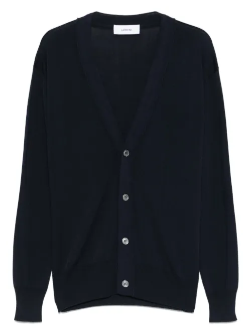 Cardigan en maille fine nervuré - Lardini - Modalova