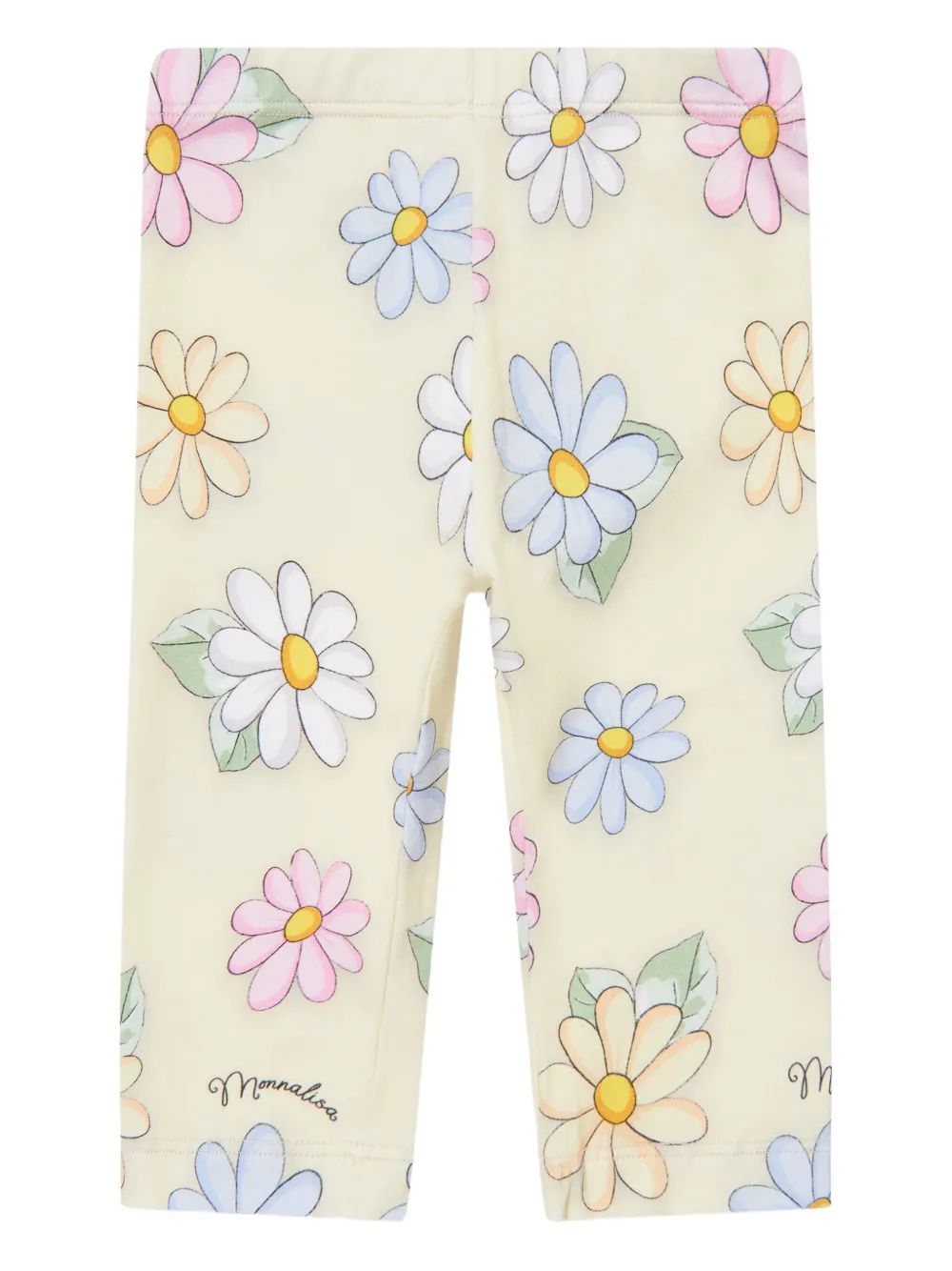 Monnalisa Top en broek met bloemenprint Geel
