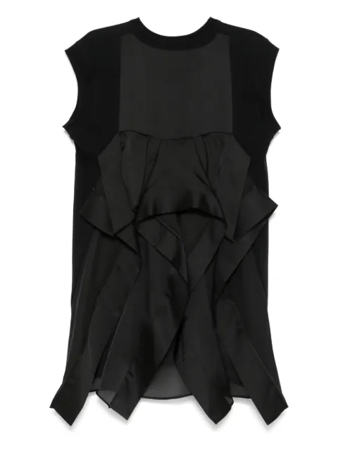 sacai layer-detail mini dress