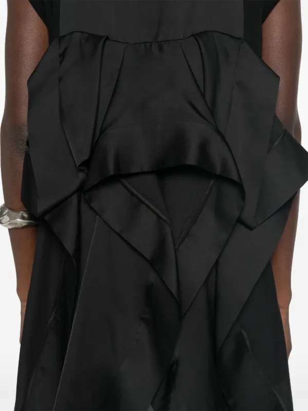 【送料&関税込】Sacai Crewneck Mini Dress Sacai Panelled Mini Dress | Black | FARFETCH