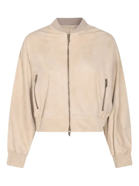Salvatore Santoro leather bomber jacket