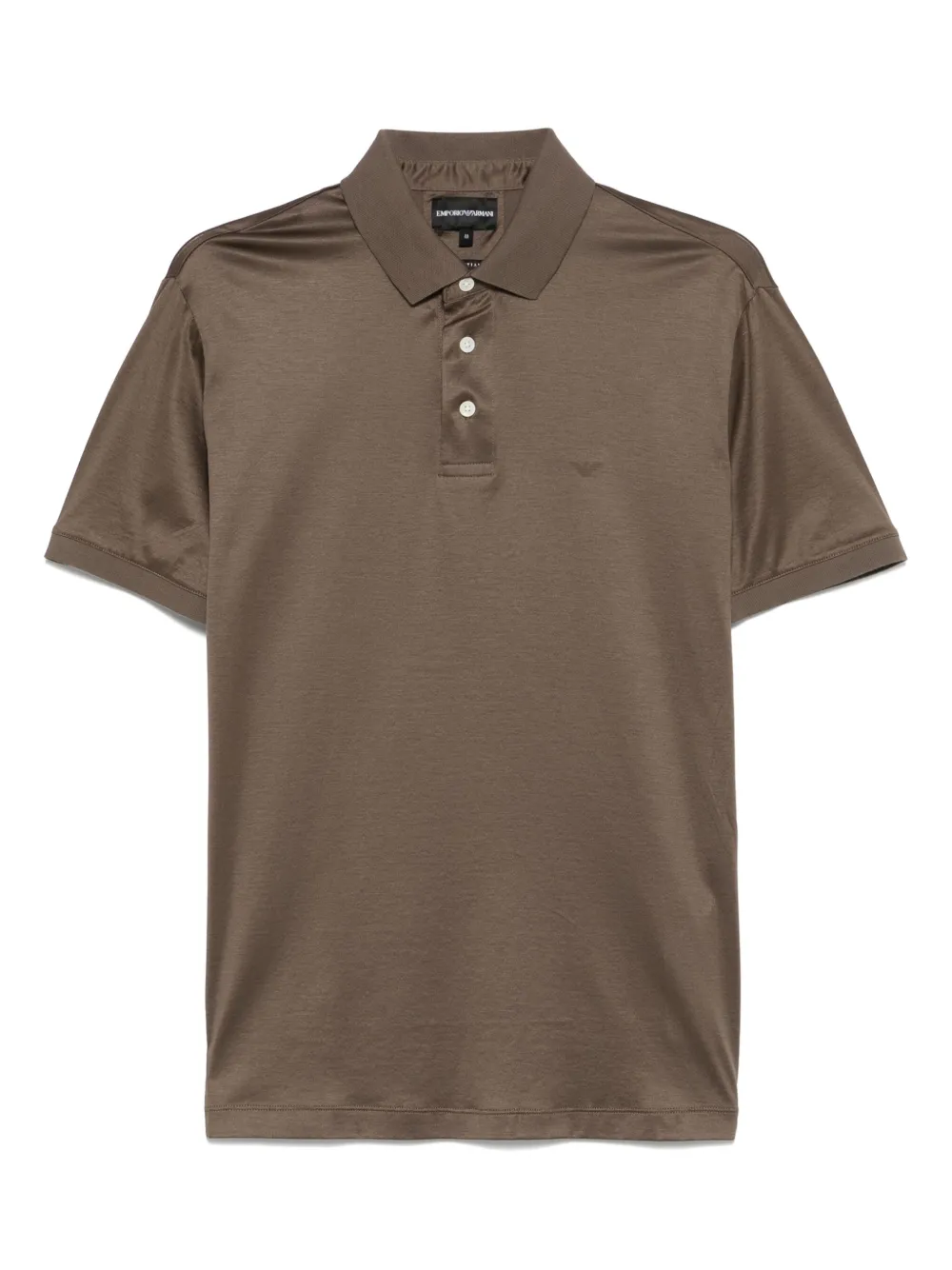 Emporio Armani Poloshirt met logo-reliëf Bruin