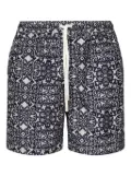 Eleventy graphic-print swim shorts - Blue