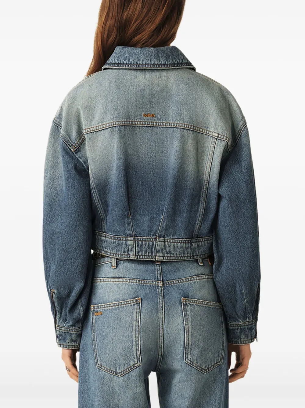 Ba&sh Zip-front Patch-pocket Jacket In Gold