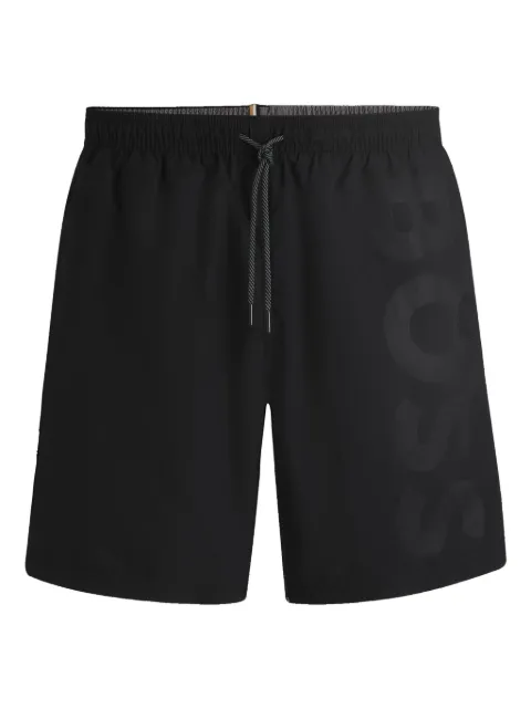 BOSS shorts de playa con cordones en la pretina