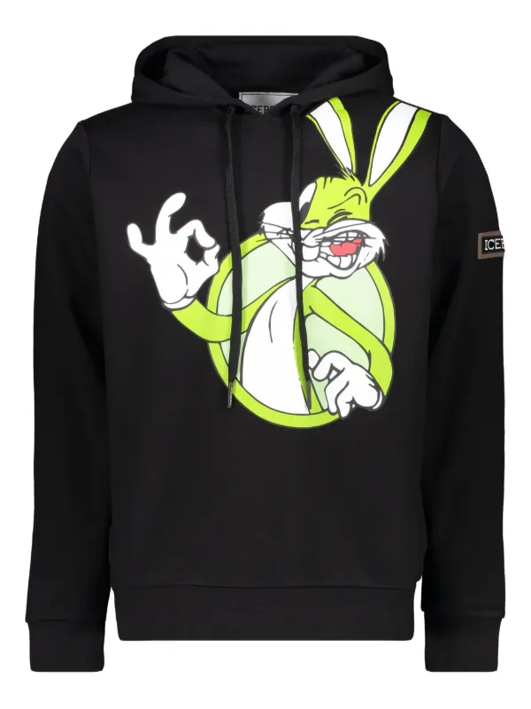 Iceberg graphic-print Hoodie Black FARFETCH ID - Main Image