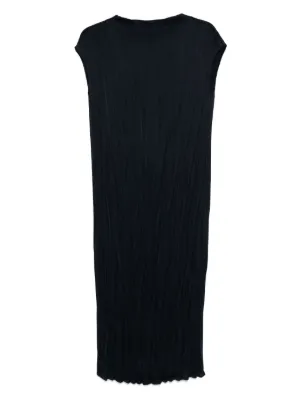 Pleats Please Issey Miyake Pleated Mini Dress | Black | FARFETCH