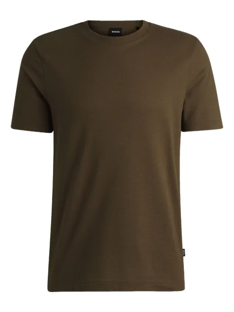 BOSS Camiseta texturizada com decote careca