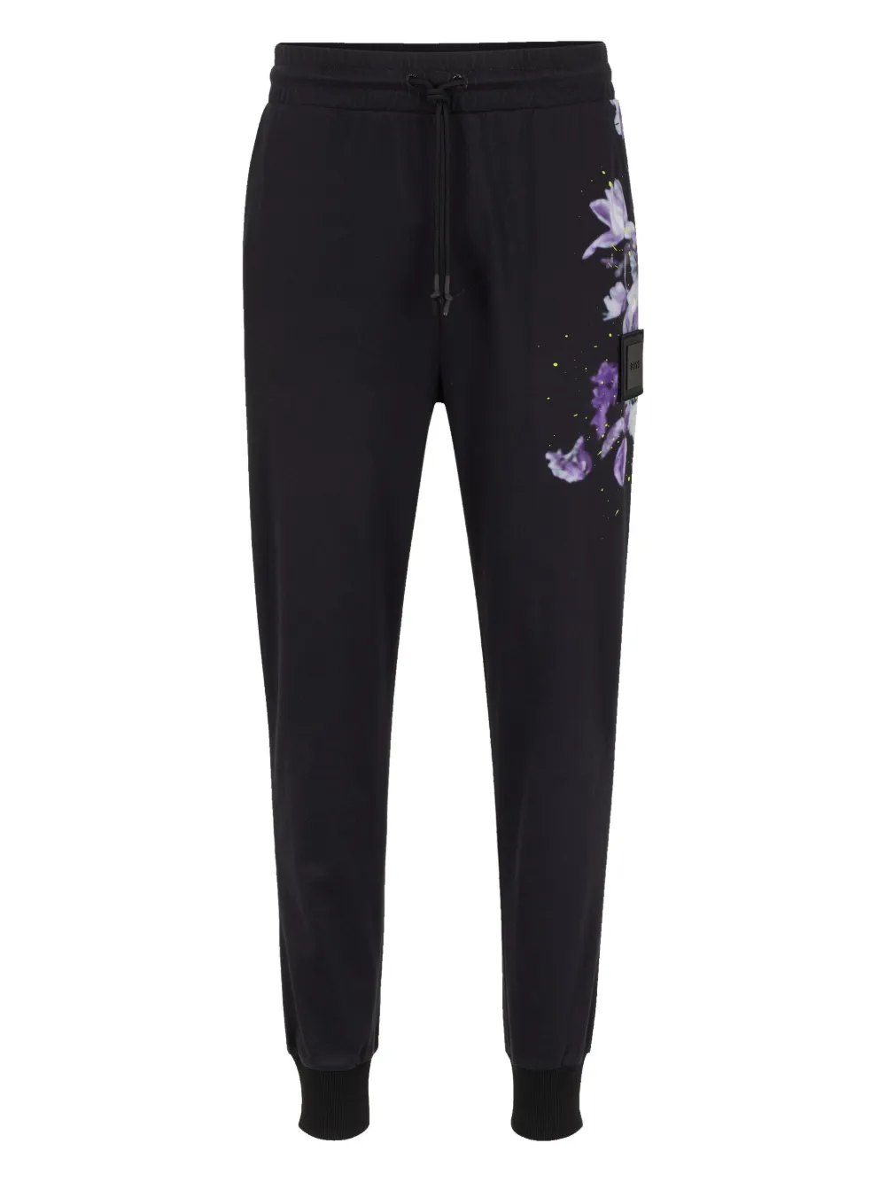 HUGO Calça jogger com estampa floral | Preto | Image 1