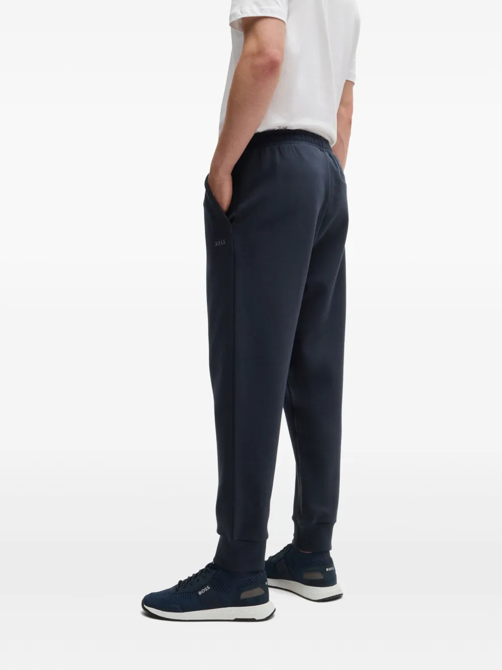 BOSS Joggingbroek met toelopende pijpen Blauw