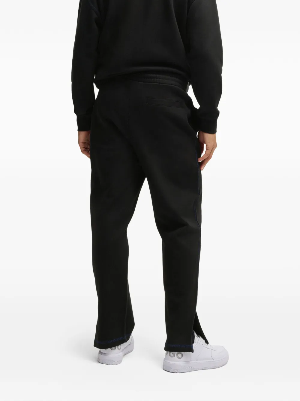 Shop Hugo Boss Logo-embroidered Track Pants In Black