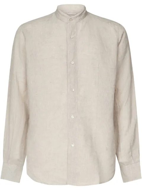 Eleventy band collar shirt 