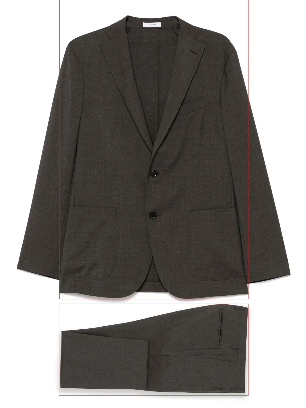 Boglioli Wool Double-breasted Suit In Grey