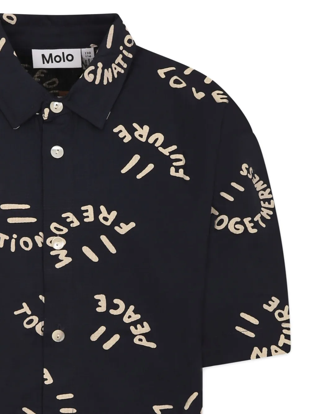 Molo Shirt met tekst Blauw