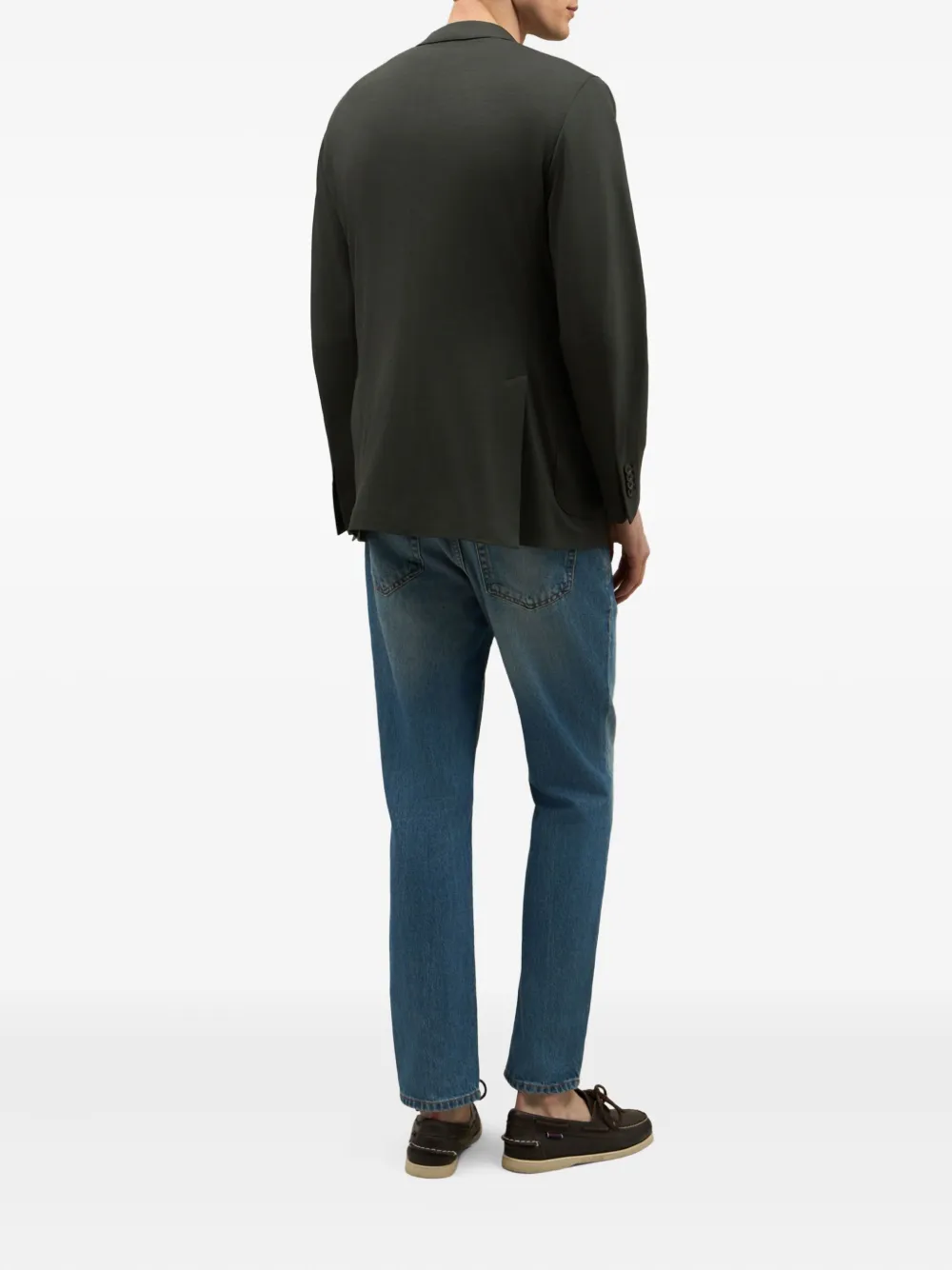 Boglioli Light Wool Jersey K-jacket In Green