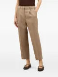 Boglioli mélange-effect trousers - Brown