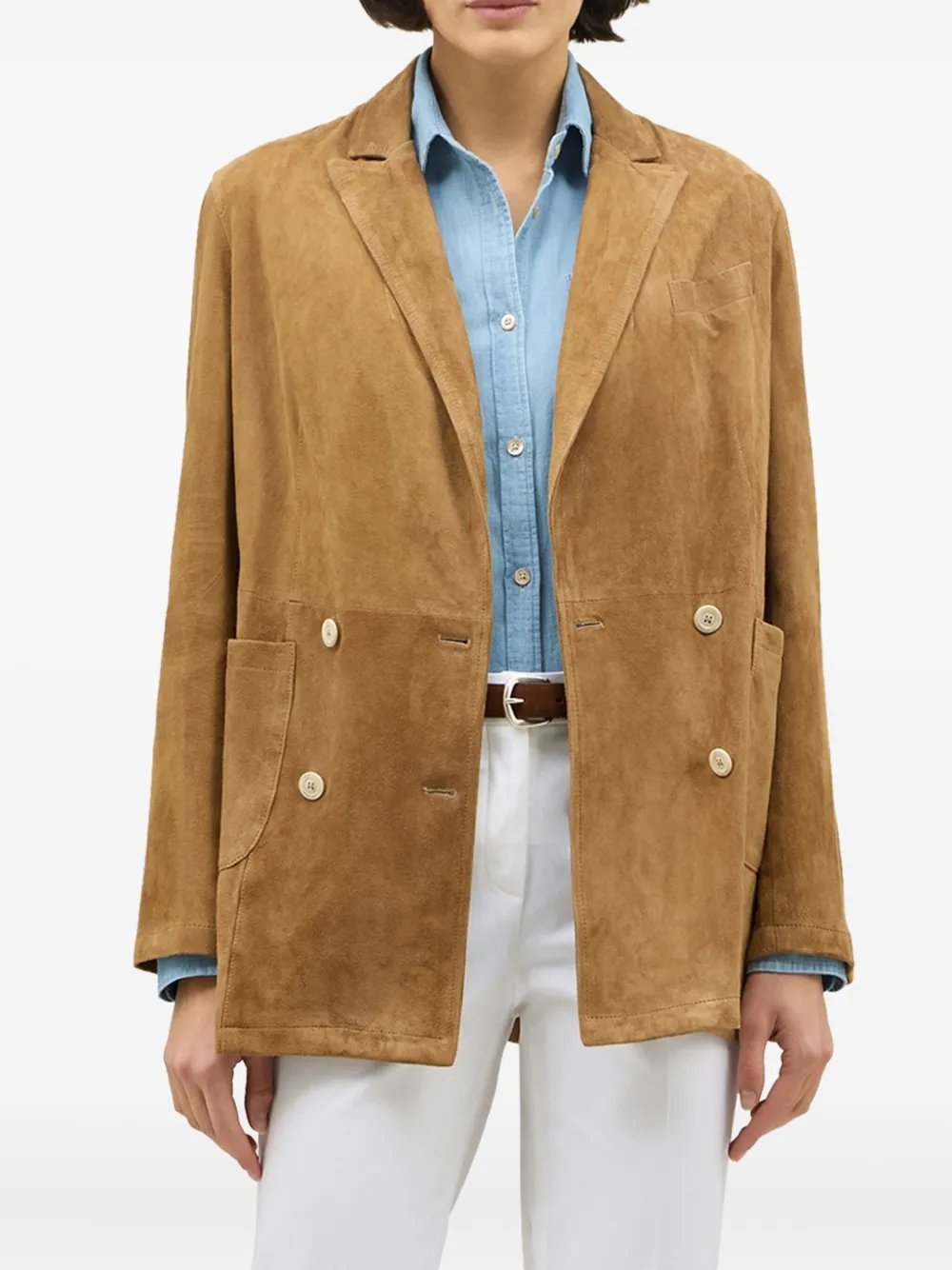 Boglioli button-down blazer | Brown | Image 1