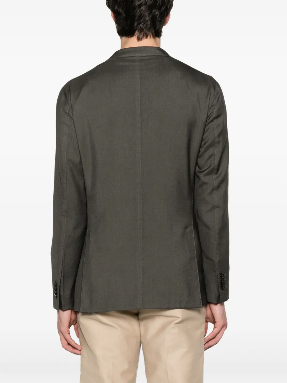 Boglioli Blazer met enkele rij knopen Groen