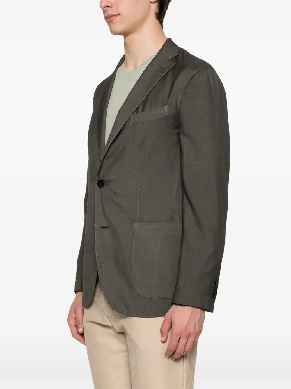 Boglioli Blazer met enkele rij knopen Groen