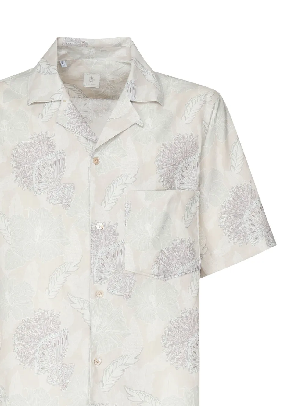 Eleventy Overhemd met all-over print Beige
