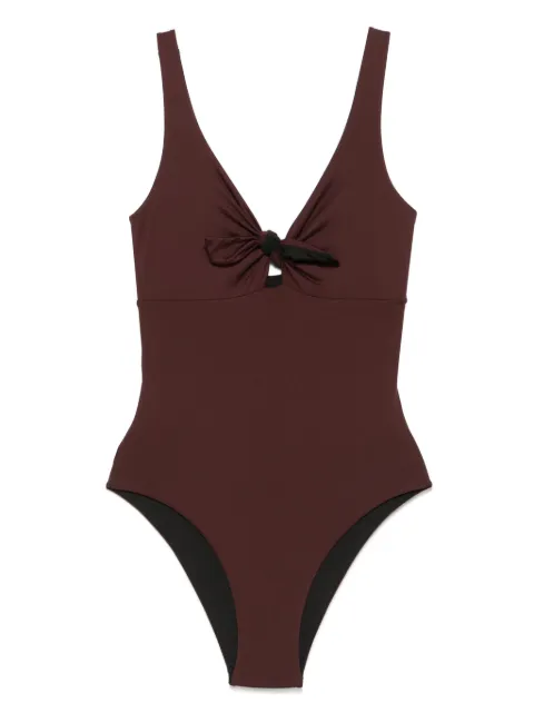 Fisico draped-detailed swimsuit
