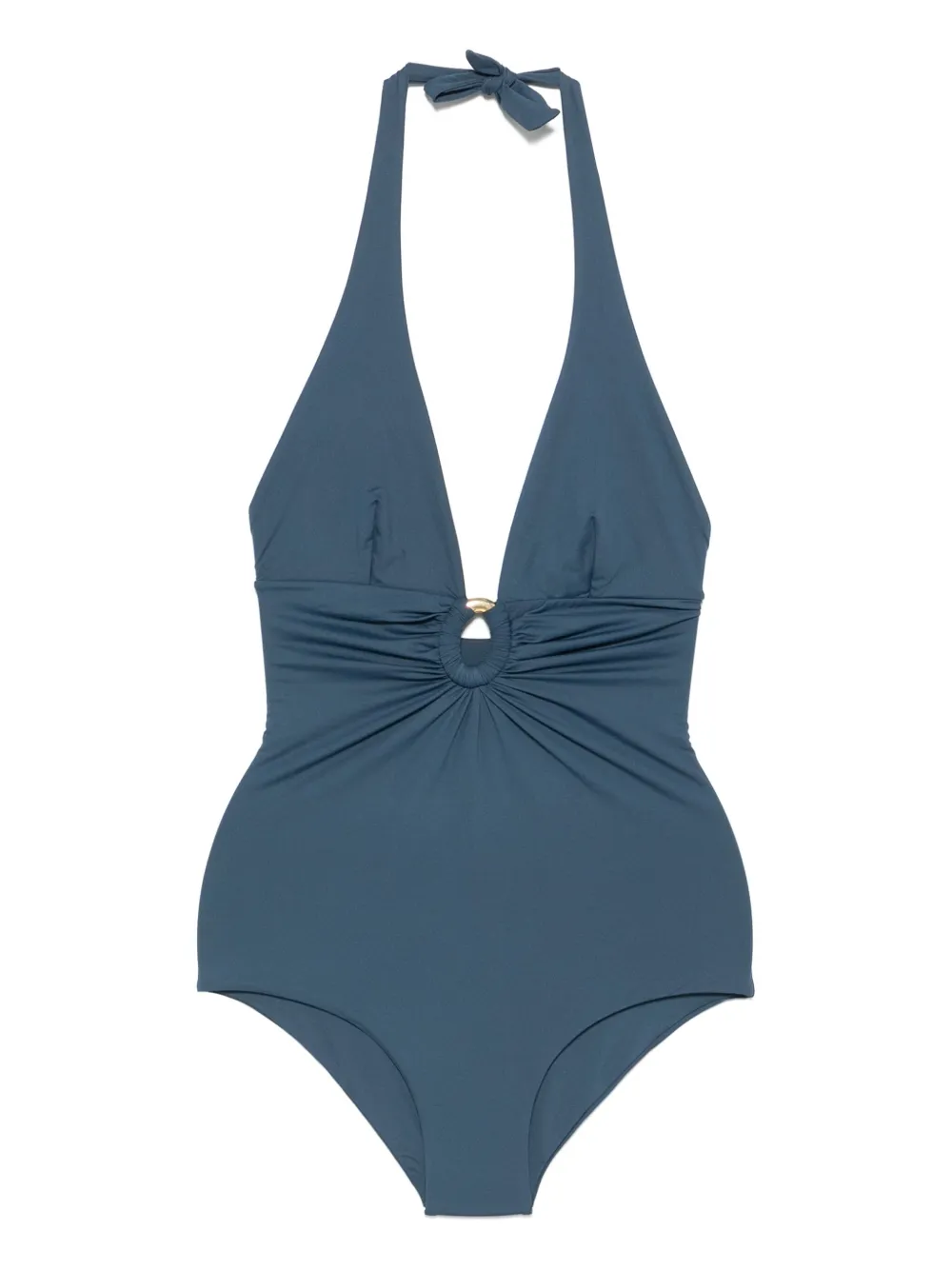 Fisico traje de baño con cuello halter | azul | Image 1