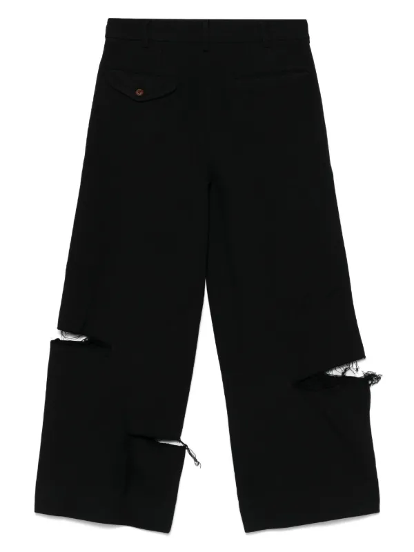 Black Comme des Garçons ダメージパンツ Black Comme Des Garçons ダメージパンツ | ブラック | FARFETCH JP